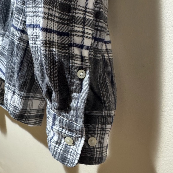 BARBOUR GREY PLAID FLANNEL BUTTON UP SHIRT Men’s M - Picture 5 of 11